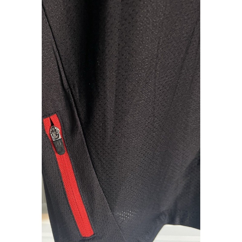 Eddie Bauer Motion Mens Black Active T-Shirt Medium Reflective Zip Pocket Mesh gallery