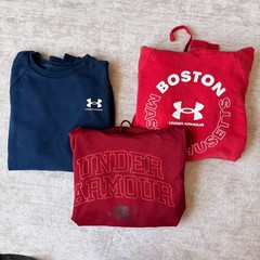 UNDER ARMOUR Men’s Medium Athletic Hoodie Crew Neck Set Of {3} Sweaters Boston
