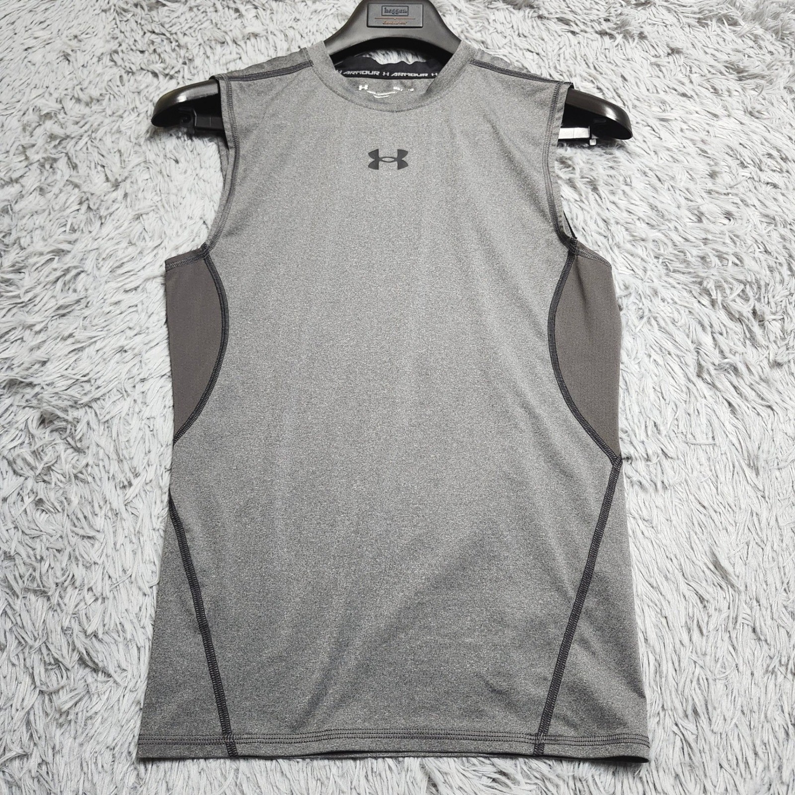 Under Armour Tank Top Mens Size Medium Gray HeatGear Compression Sleeveless Gym gallery