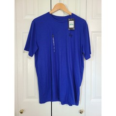 Under armour large men’s blue loose fit lockup tee new with tags