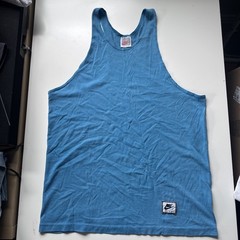 Vintage Nike USA Made Muscle Tank Top Men’s L 41-43 Blue Gym Stringer 80s 90s
