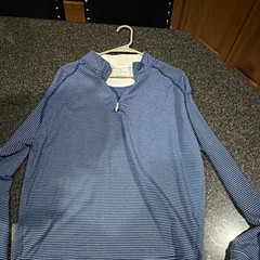 Peter Millar Seaside Men’s L Striped 1/4 Zip Pullover MF21K31