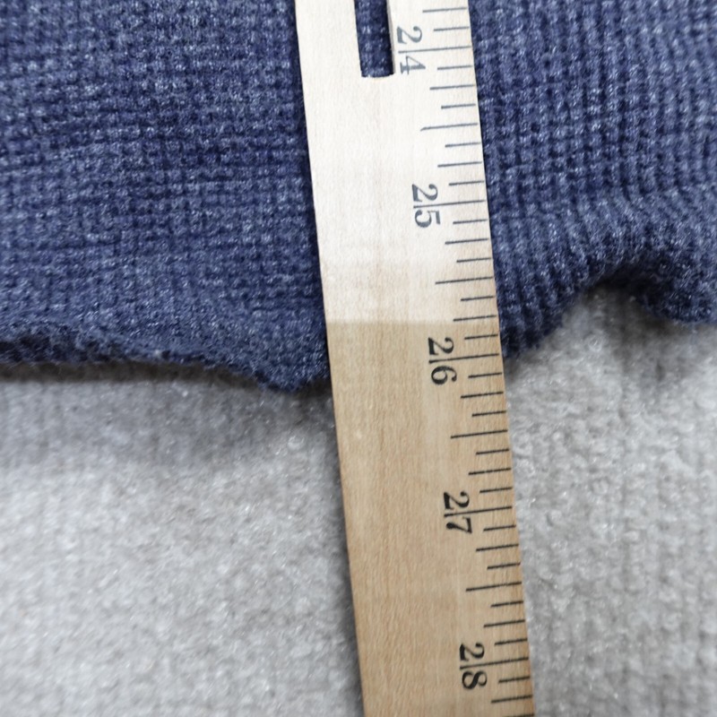 Wallace & Barnes Shirt Medium Blue Heather Long Sleeve Henley Thermal gallery