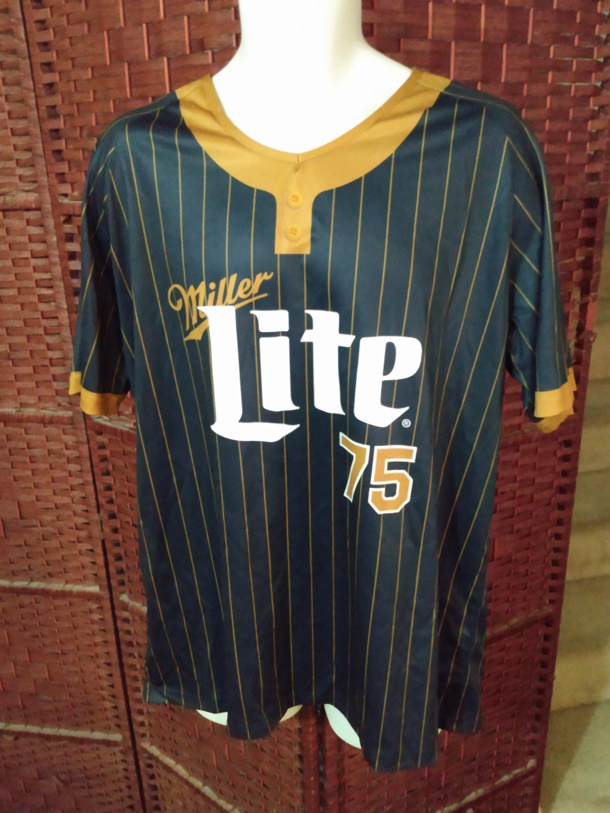 Miller Lite Beer Promo Baseball Jersey Pullover Adult XL gallery