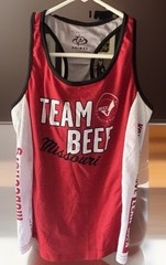 Primal Beef Jersey Shirt Mens Small Red Sleeveless Cycling Tank Graphic Print