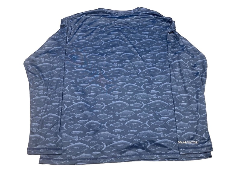 Habit Men’s Large Blue Fish Long Sleeve Solar Factor Shirt New Without tags gallery