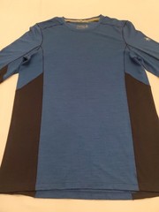 SMARTWOOL MENS MERINO SPORT 150 LONG SLEEVE CREW SMALL BLUE BLACK BRAND NEW