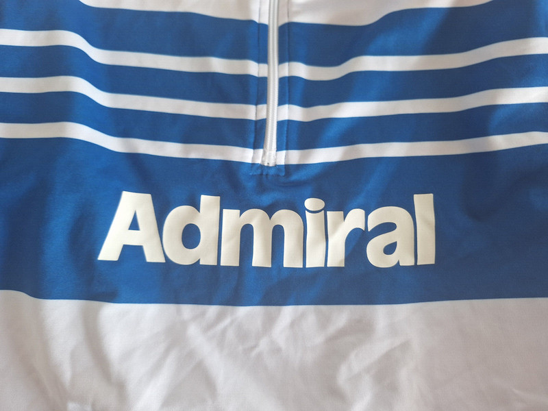 Admiral Mens Track Top Jersey Blue White 1/4 Zip Sweatshirt Size XL Sport gallery
