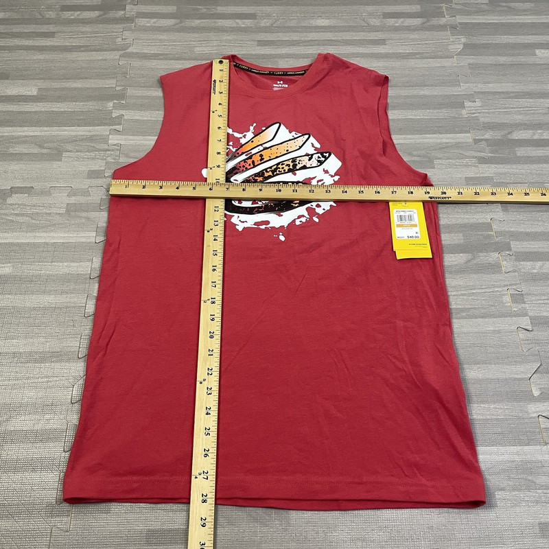 Under Armour Chakra Curry Sleeveless Tank Top Basketball Mens Size Small Red $40 gallery