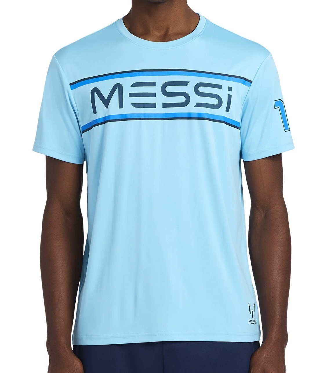Messi Mens Blue Short Sleeve Breathable Polyester Athletic Jersey Top Size M gallery