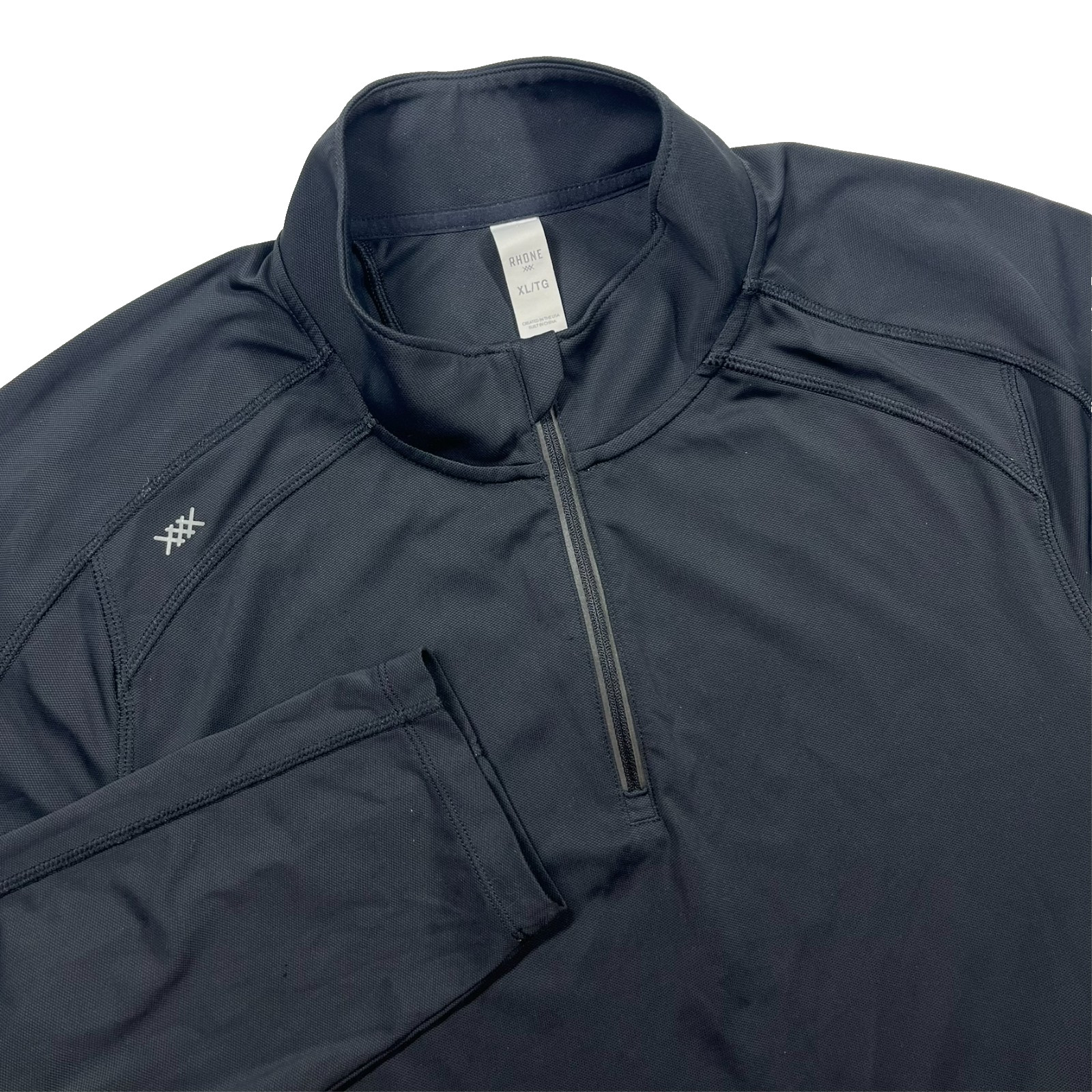 Rhone Rise 1/4 Zip Pullover Men's XL Black Reflective Athleisure Golf *Flaw gallery