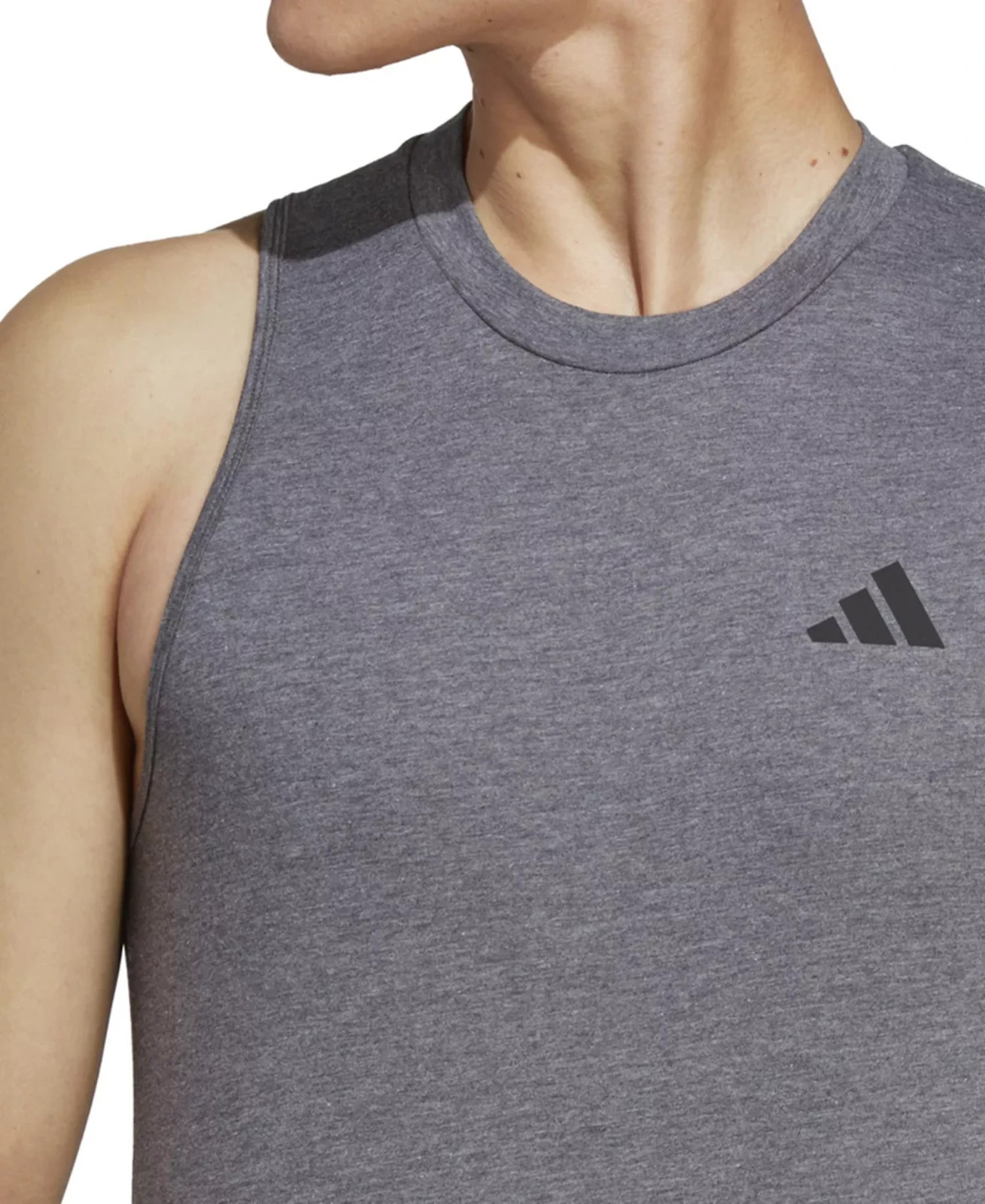 Adidas Dark Gray Men's Essential slim-fit Training tank Size Large gallery