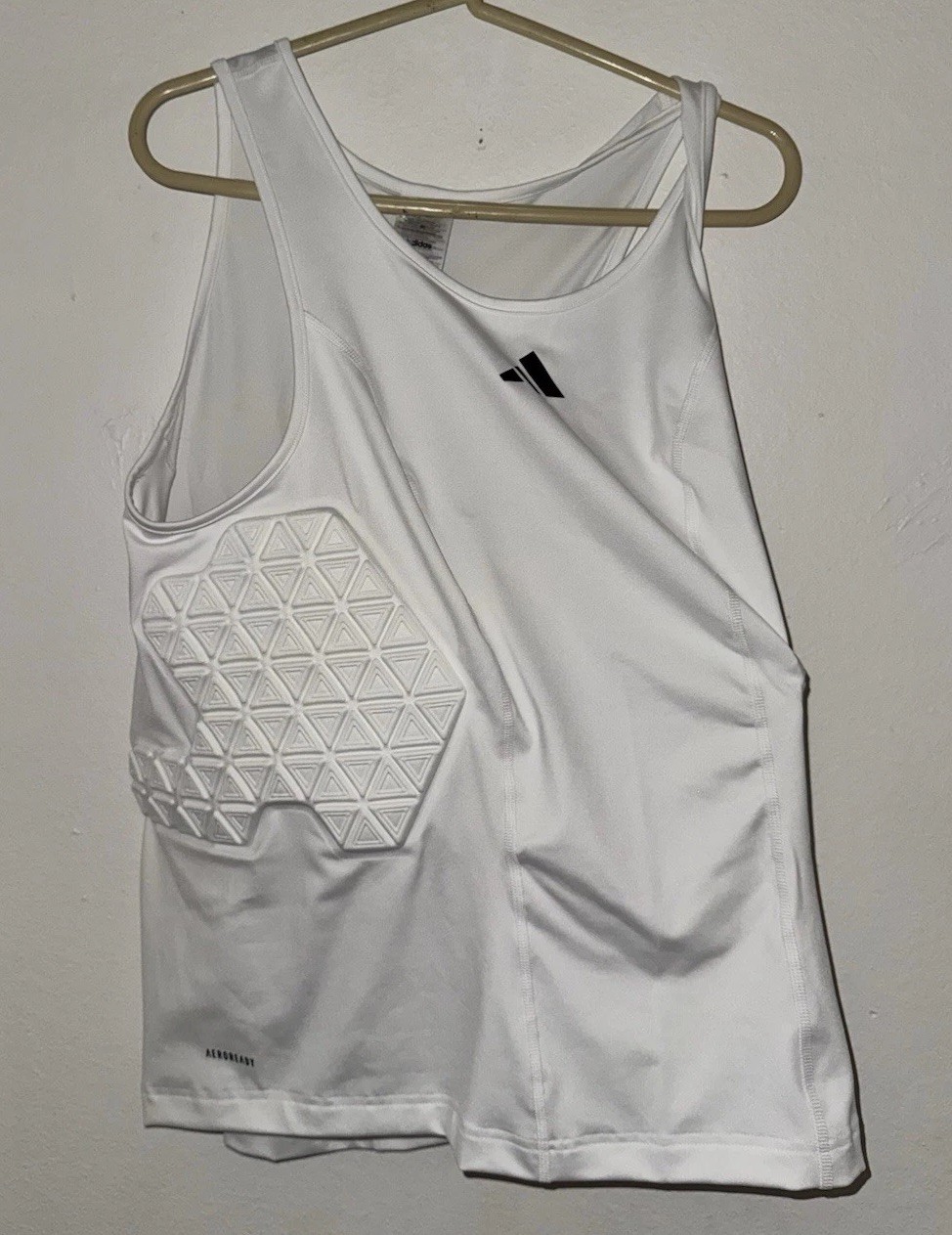 NWT Adidas Men's Padded Compression White Tank Top Size 2XL Basketball $80 gallery