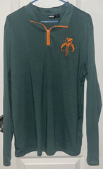 Star Wars Mandalorian Mythosaur 1/4 Zip Men’s Large L/S Sweat Shirt Activewear