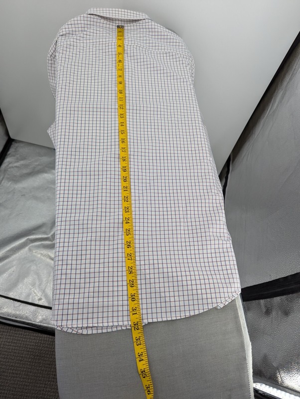 Mizzen Main Golf Polo Shirt Performance Mens XL Trim Fit White Blue Red Checker gallery