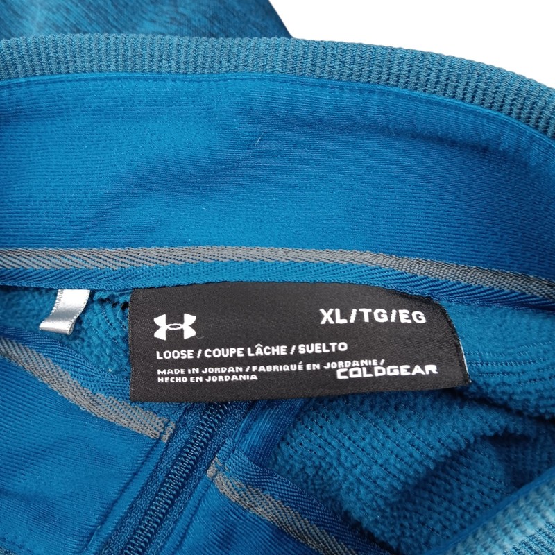 Under Armour ColdGear 1/4 Zip Pullover Blue Mens XL Loose Fit Sweater Athletic gallery