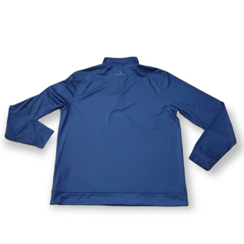 Pebble Beach Dark Blue Performance 1/4 Pullover Long Sleeve Blue Medium gallery