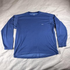 Patagonia Shirt Mens 2XL Blue Capilene Long Sleeve Base Layer Performance Tee