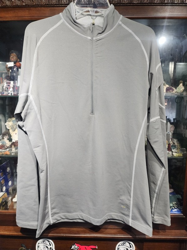 Mountain Hardwear Gray 1/2 Zip Long Sleeve Shirt Large Pre Owned gallery
