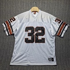Vintage Baby Bluez Denim Co Jersey Mens L White #32 Mesh Football Y2K Streetwear