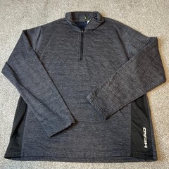 HEAD Pullover Sweater Mens Large Quarter Zip Athletic Performance Fleece hunt