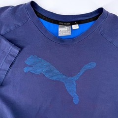 Puma Mens Navy Blue Raglan Graphic T-Shirt Tonal Cat Logo 592127 Size L