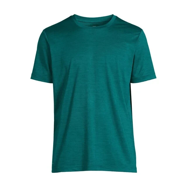 Athletic Works Men's Jersey Tee with Short Sleeves, Teal Size S(34-36)