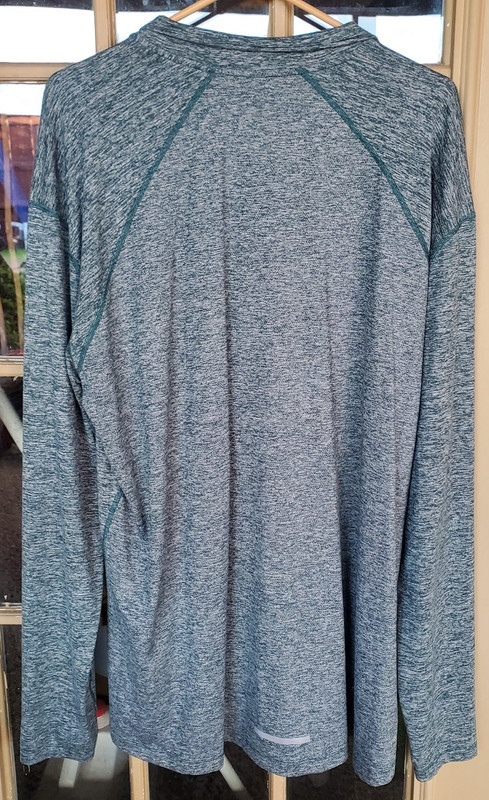 Nike Running Dri-Fit Quarter Zip Long Sleeve Shirt Men's Size 2X Mock Neck Green gallery