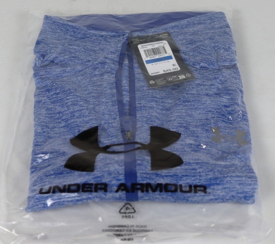 Under Armour Tech 2.0 Half Zip - MEDIUM - Blue Brand New With Tags gallery