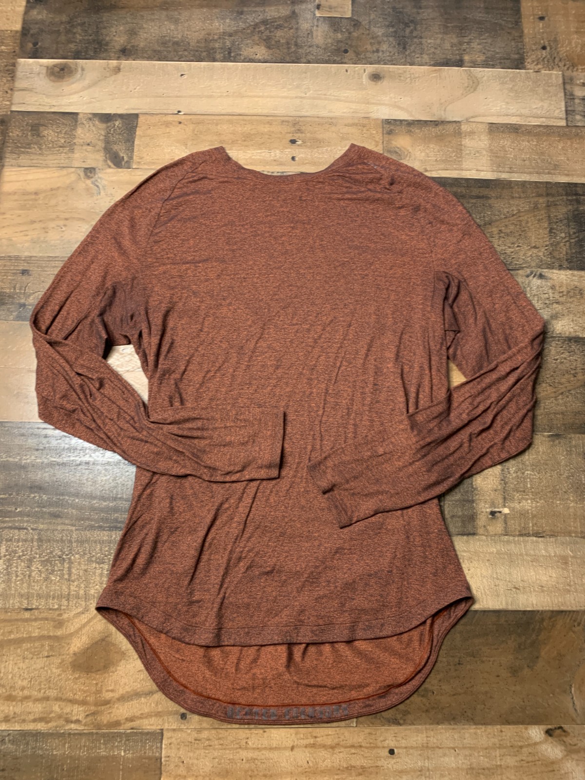 Lululemon License To Train Shirt Mens Brown Orange Gym Cross Fit Training gallery