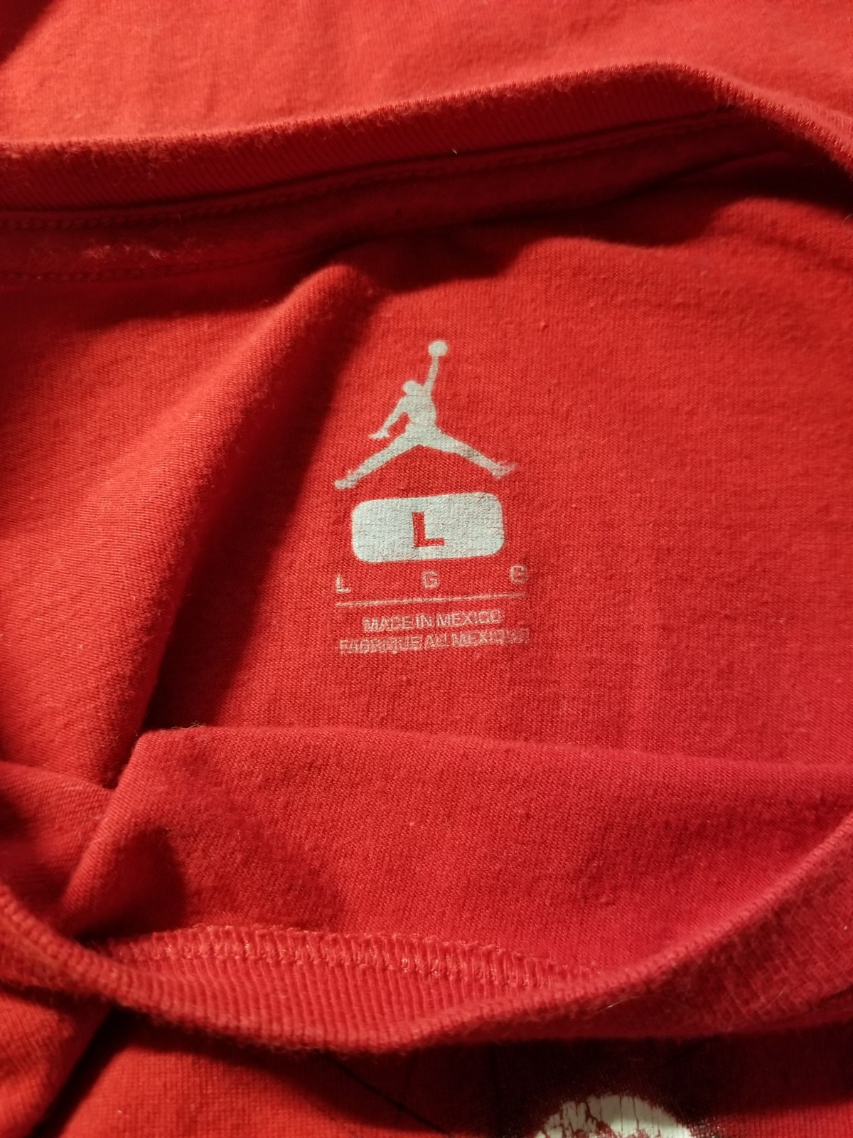 Men's Nike Air Jordan Short Sleeve Red Graphic T-Shirt - large gallery