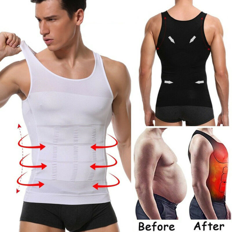 Men Body Shaper Slimming Shirt Compression Vest Elastic Sculpting Slim Shapewear gallery