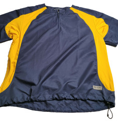 Boombah Explosion Pullover Men’s 1/4 Zip Short Sleeve Shirt XL Navy/Yellow