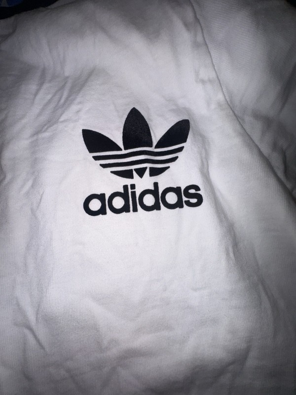 adidas Originals Trefoil Logo 3-Stripes Long Sleeve Crew Tee White/Black M gallery