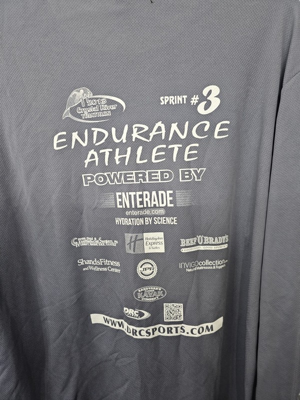 Men's Large Manatee Print "Crystal River Triathlon Series" LS Athletic Top gallery
