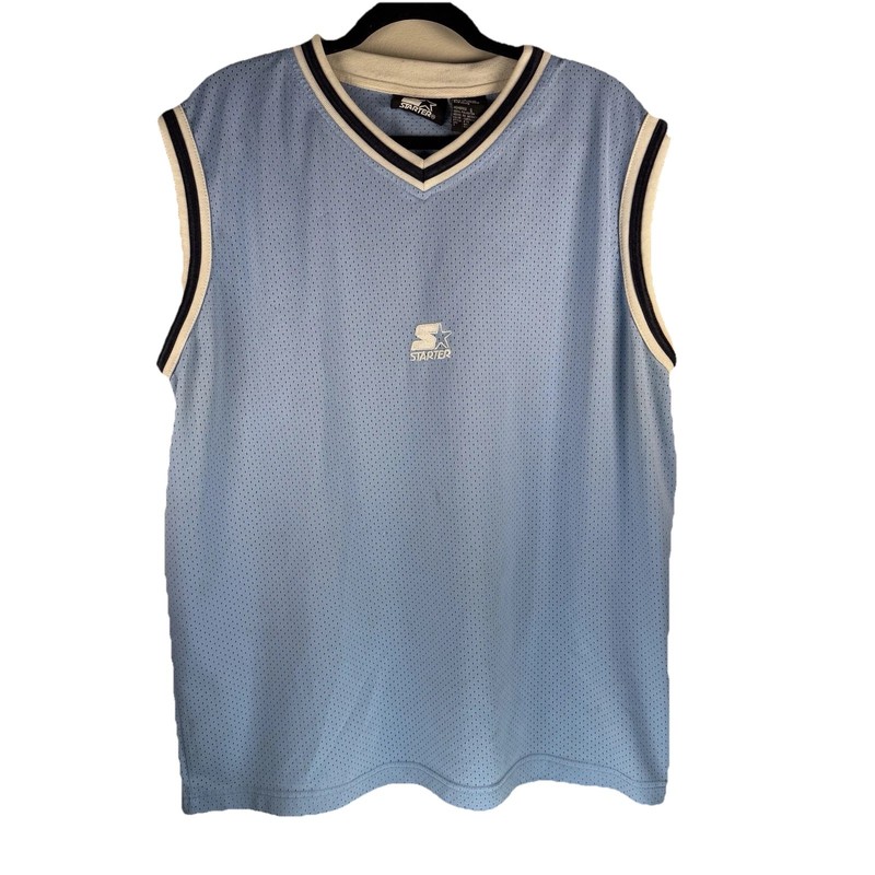 Starter Jersey Blue Vintage Mesh Polyester Large 90's Y2K Hip Hop Basketball gallery