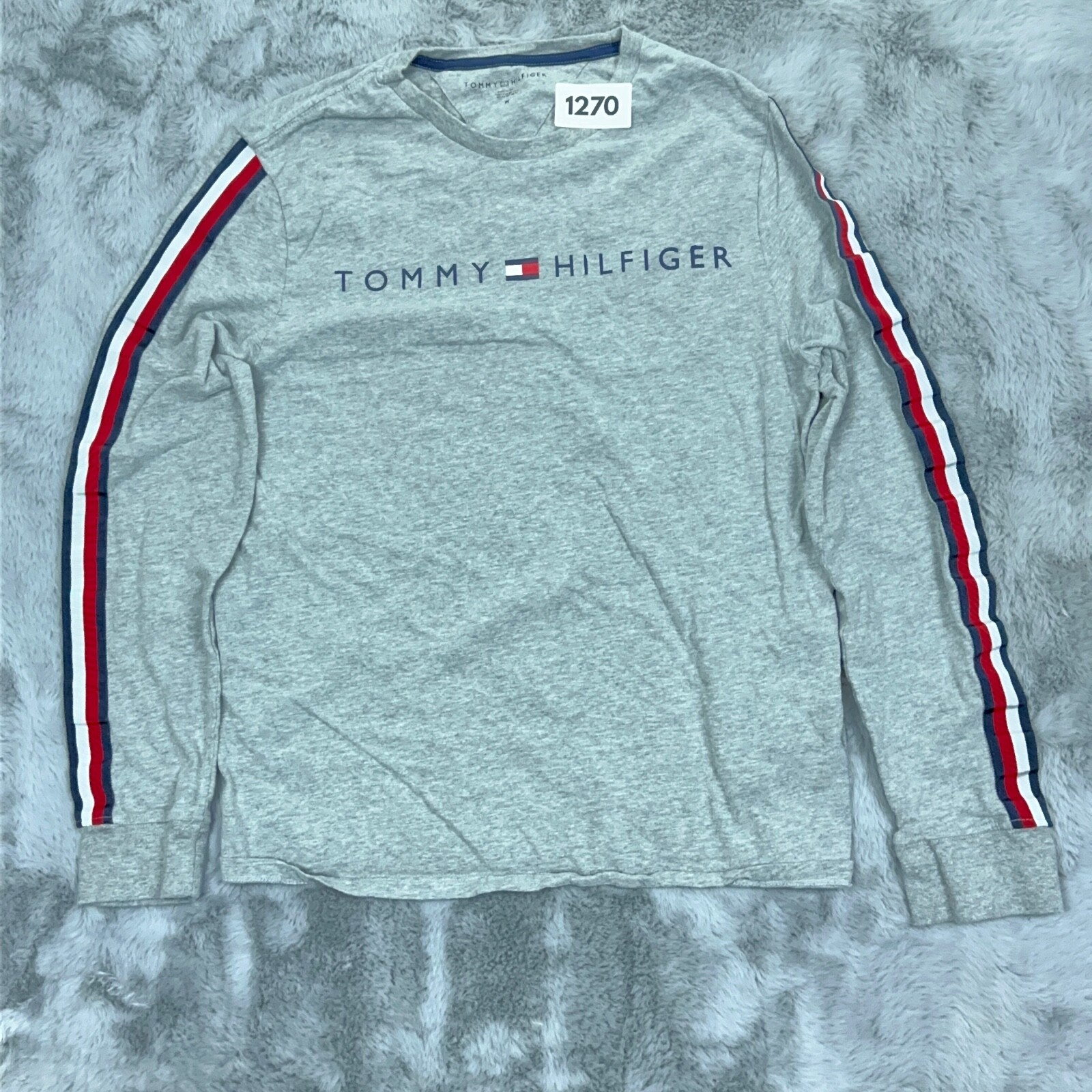 Tommy Hilfiger Shirt Mens Gray Medium Ribbon Long Sleeve gallery
