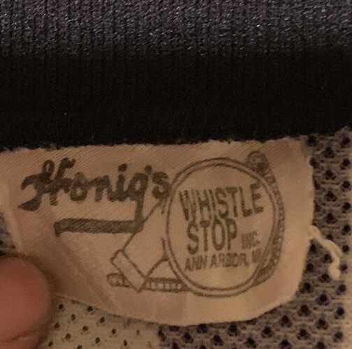 Honig's Whistle Stop Umpire Referee Sports Jersey Shirt Mens XL Tall Black White gallery