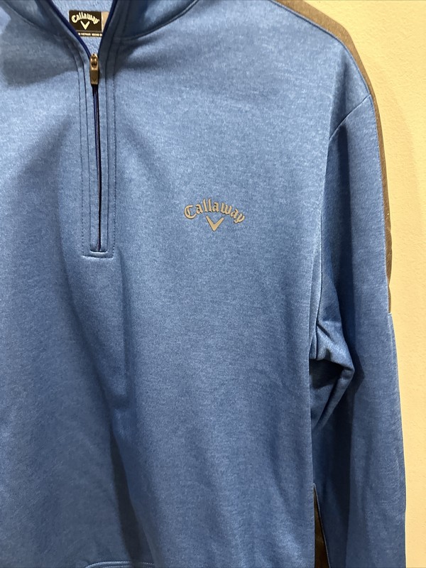 Callaway Blue Quarter Zip Pullover Long Sleeve Men's Size Small gallery