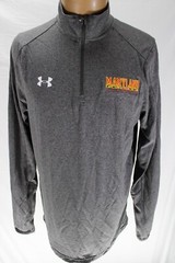 Under Armour Maryland Lacrosse Pullover Mens Small Gray 1/4 Zip Long Sleeve