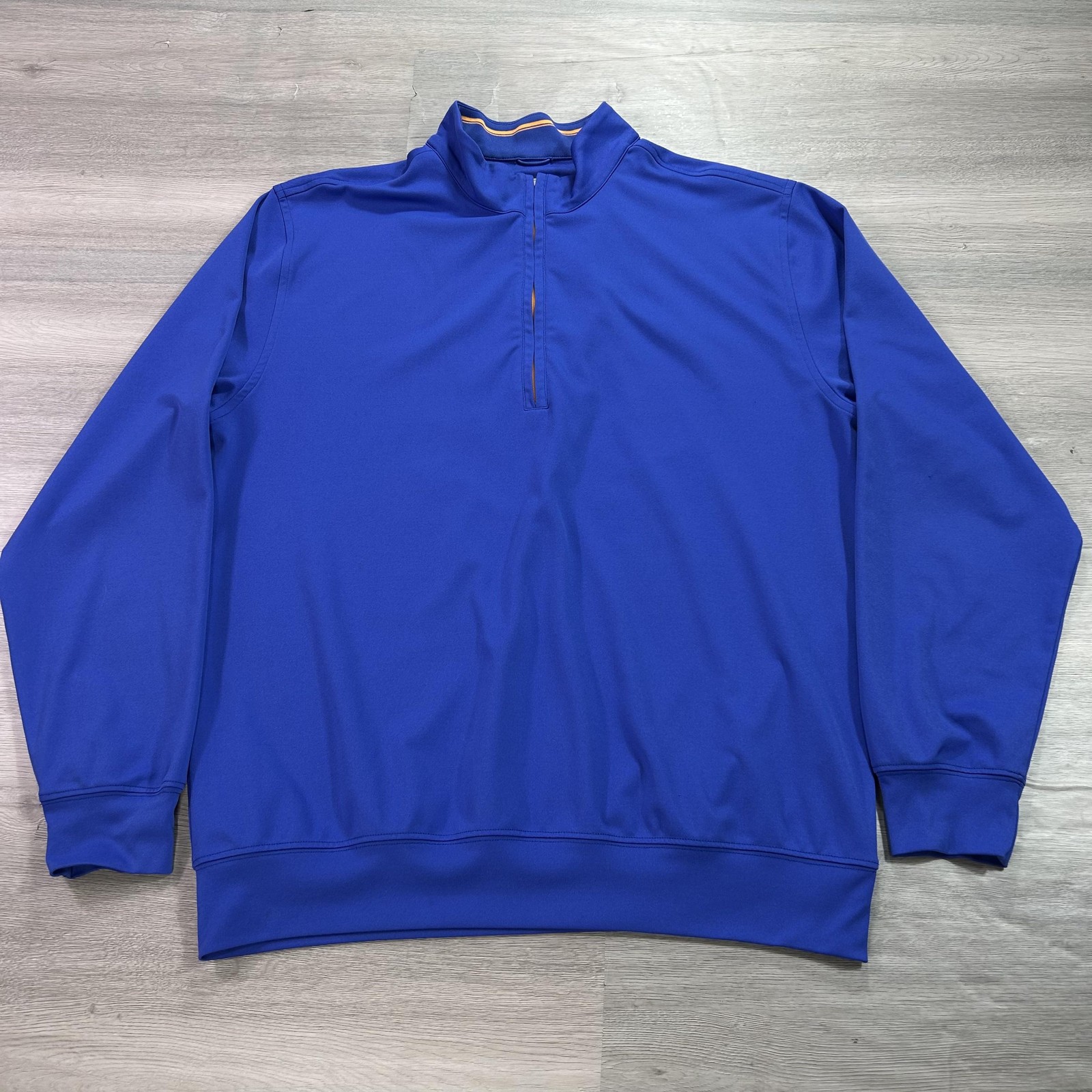 Donald Ross Pullover Mens Large Blue Quarter Zip Golf Performance Long Sleeve gallery