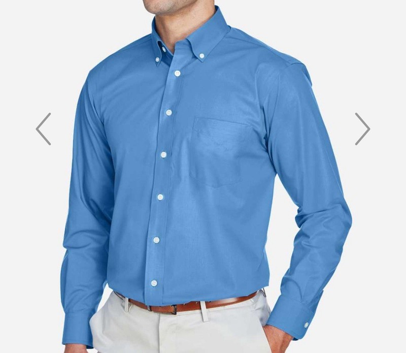 Men's Crown Collection Broadcloth Woven Dress Shirt - D620 (5XL) French blue gallery