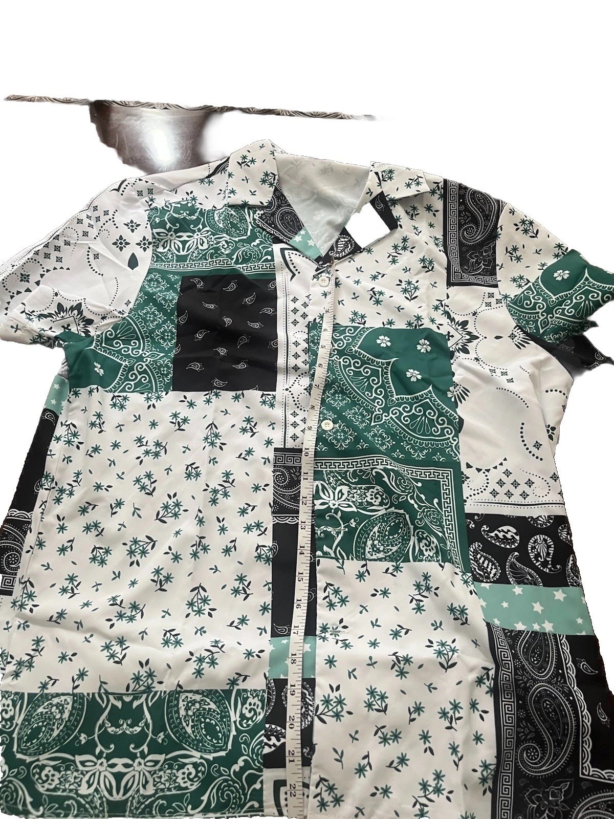 Summer Wear Top & Bottom, Men’s, Top-L Fit, Bottom XL Fit, Paisley White/black gallery