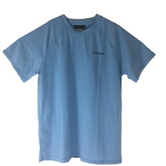 EZRun Shirt Mens M Blue UPF50+ Pullover Short Sleeve Active Wear Light Weight