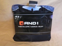 New Men’s And1 2 Piece Track Suit Black & Dark Gray Zip Up Jacket & Track Pants