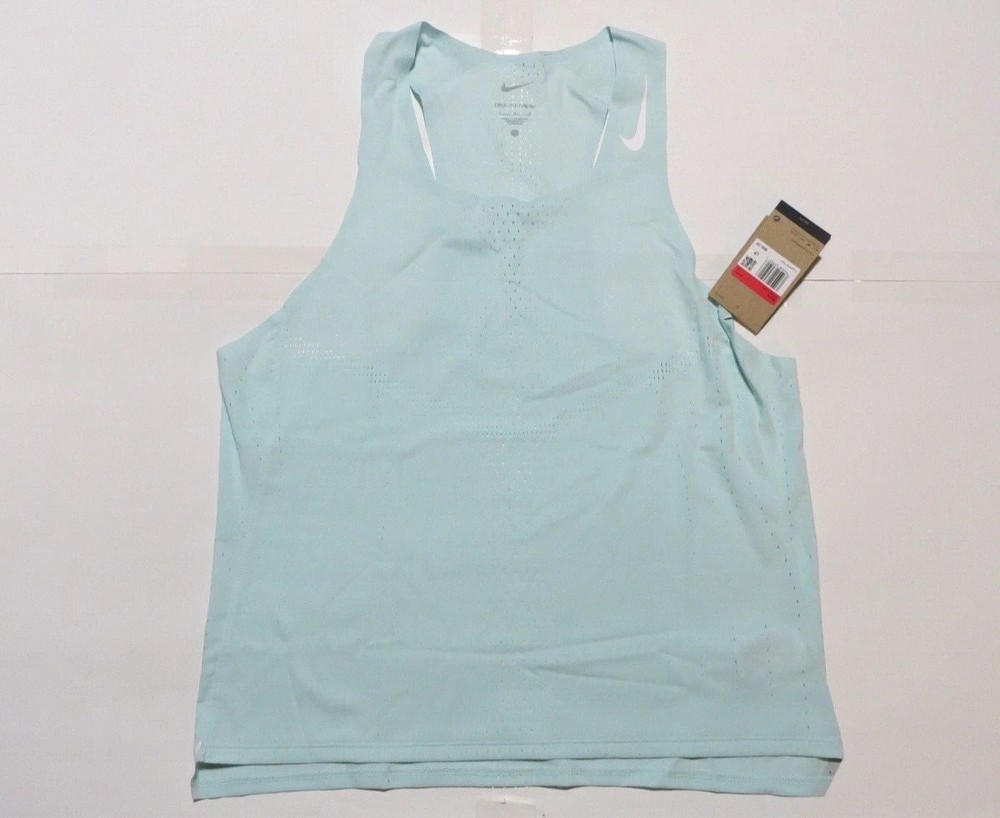 Nike Aeroswift ADV Dri-Fit Running Jade Mint Singlet DM4624-346 mens Large