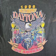 Vtg 1996 Daytona Beach Bike Week Shirt Large Single Stitch Motorcycle 90s Eagle