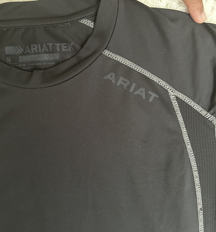 Ariat tek Athletic training Compression T-shirt Mens M Black Breathable Stretch gallery