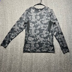 Russell Athletic Shirt Mens Medium Gray Camo Dri-Power Long Sleeve Fitted Tee