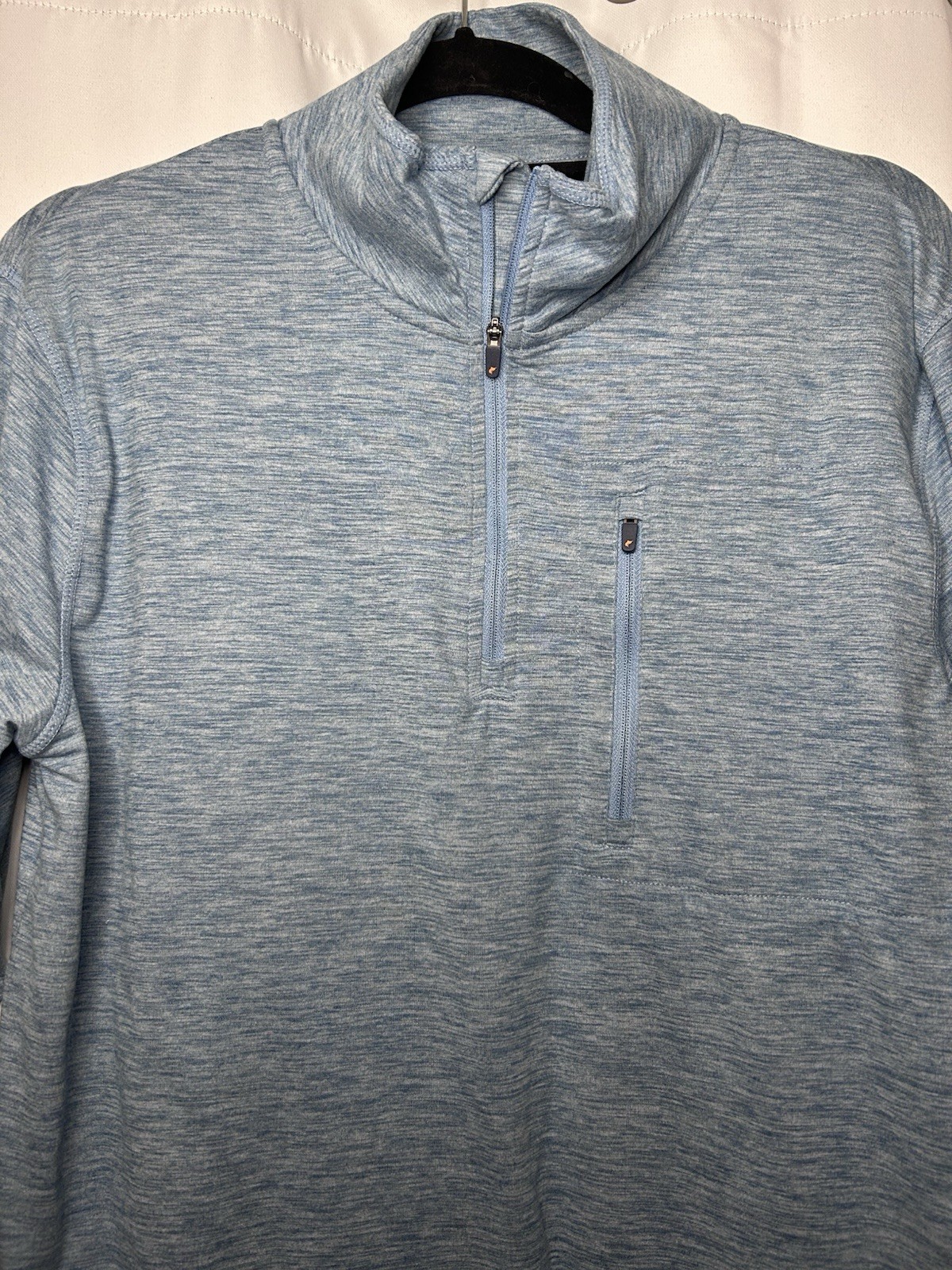 Salt Life Men's Small Stamina 1/4 Zip Blue Heathered Pullover SLX Long Sleeve gallery